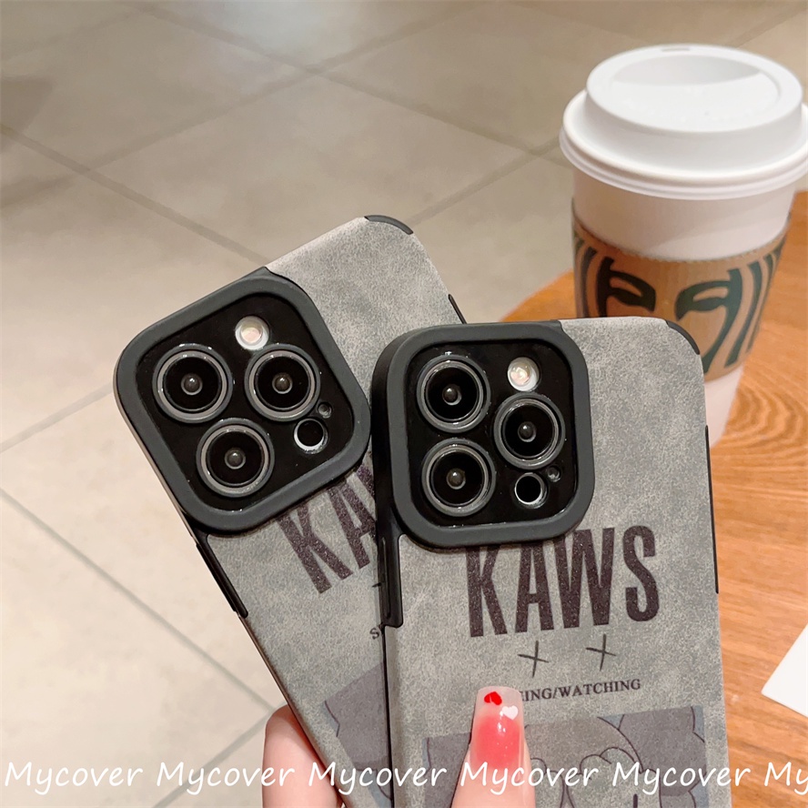 Ốp Điện Thoại Da Mềm In Hình Kaws Thời Trang Cho iPhone 11 13 12 14 Pro Max X XR Xs Max 6 7 8 Plus