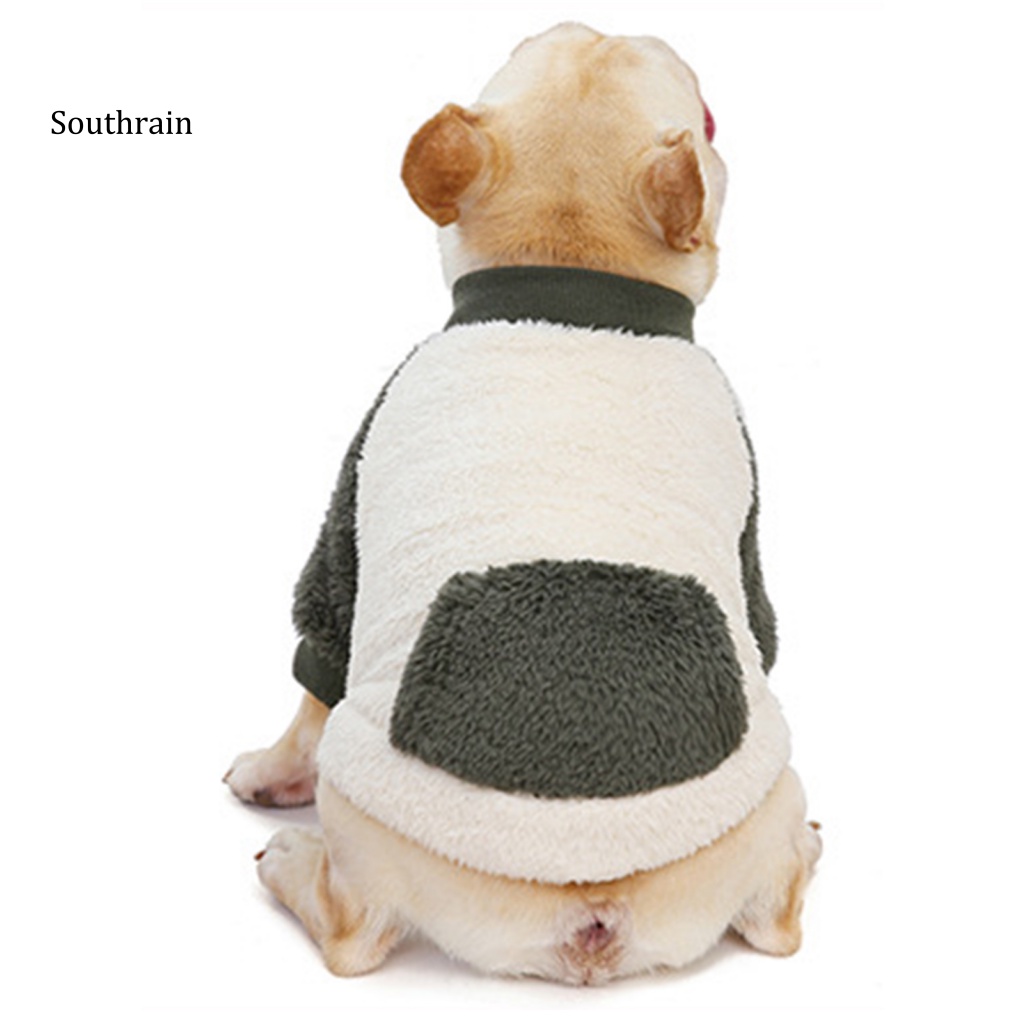 Áo Sweater Mềm Giữ Ấm Thiết Kế Khối Màu Chặn Giữ Ấm Mùa Thu Cho Cún Cưng