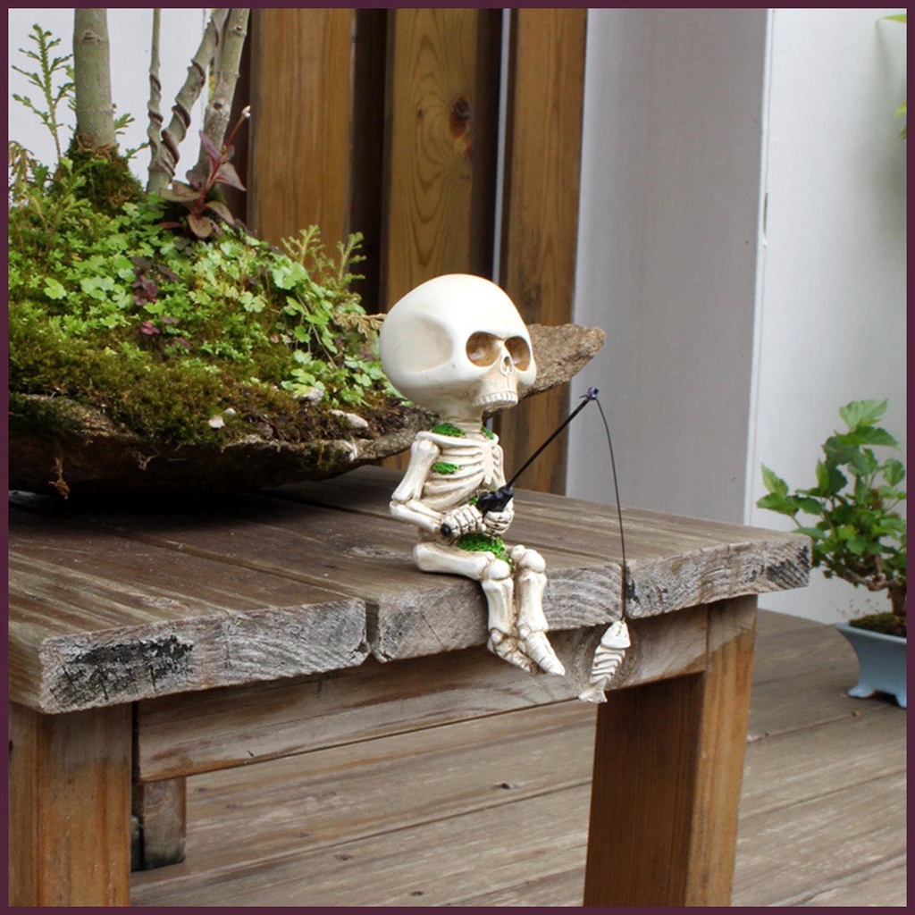 Mô Hình Đầu Lâu Cá Chép Mini Chạm Khắc Bằng Tay Phong Cách Halloween Kinh Dị