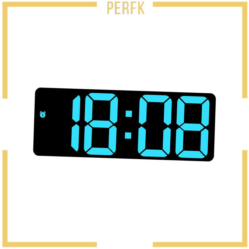 [Perfk] Đồng Hồ Để Bàn Màu Xanh Dương Nhiệt Độ Trong Nhà / Văn Phòng