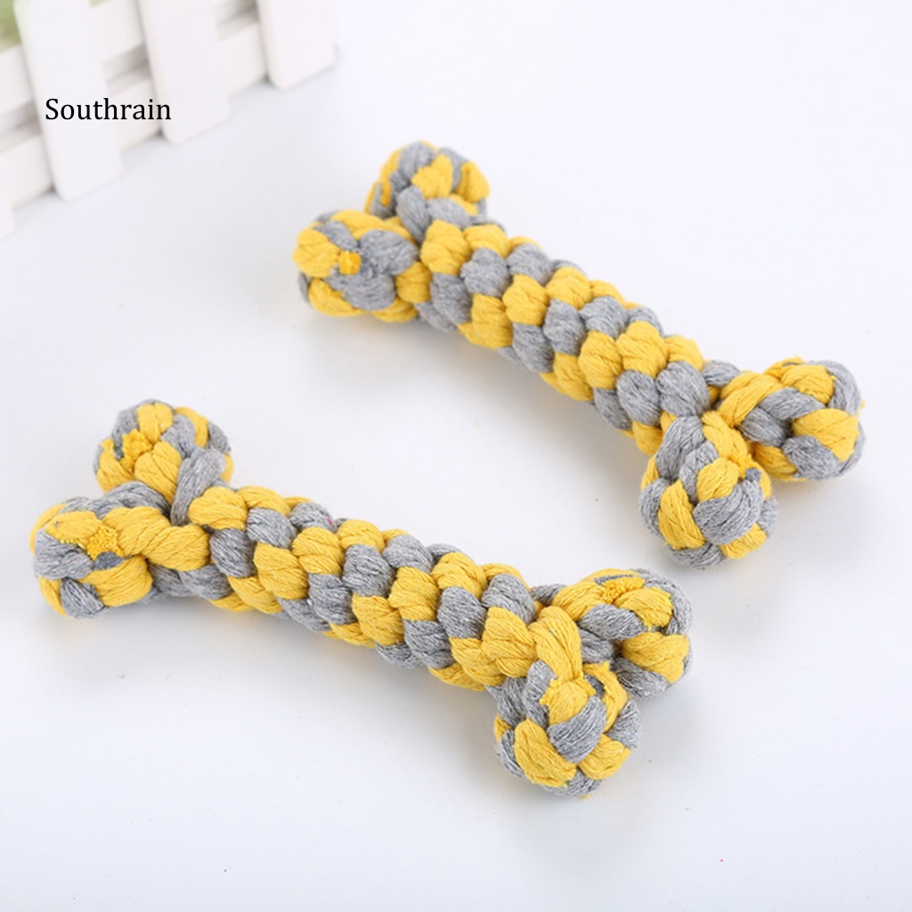 Đồ Chơi Ngậm Cắn Hình Khúc Xương Bằng Dây Cotton Bện Dành Cho Cún Cưng