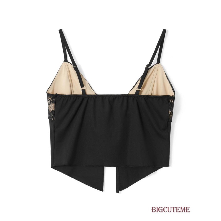 [] - Áo Hai Dây Cổ Chữ V Phối Ren Ôm Dáng Thời Trang Mùa Hè Cho Nữ