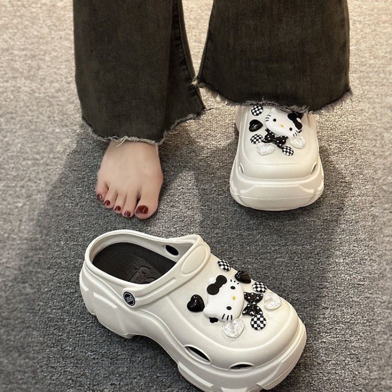 Dép Cao Gót Đế Dày Siêu Mềm Chống Trượt Họa Tiết Hoạt Hình Xinh Xắn Cho Nữ AA4411