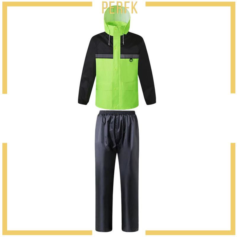 Bộ Quần Áo Mưa Chống Gió Chống Thấm Nước Màu Phản Quang