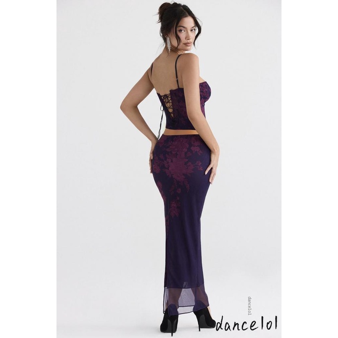 Set Áo 2 Dây + Chân Váy Dài Họa Tiết Hoa 1O1 Cho Nữ