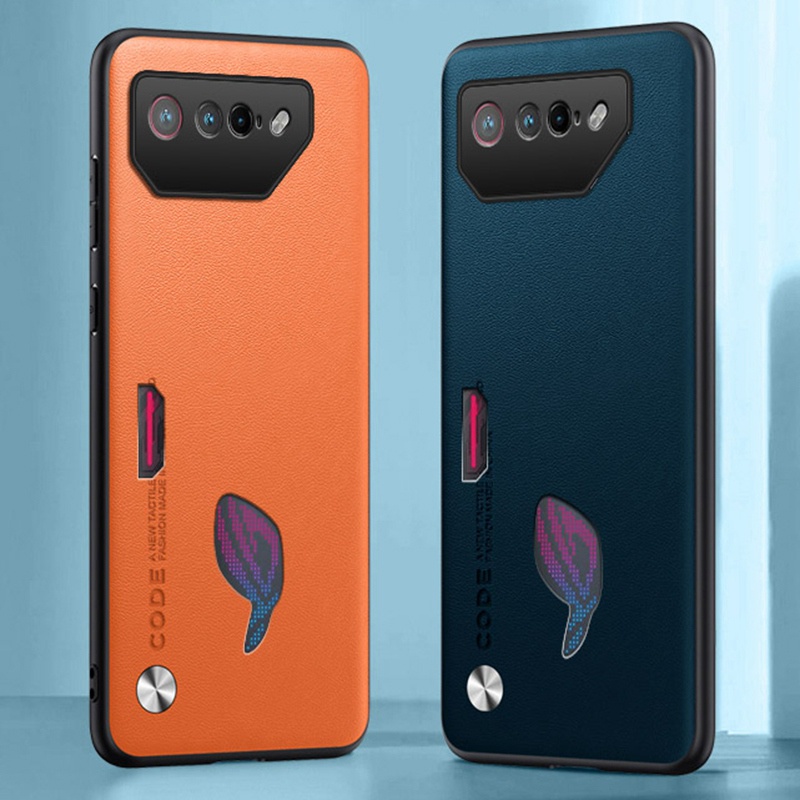 Vỏ Bao Da Điện Thoại pu Nhám Sang Trọng Chống Sốc Cho asus rog phone 7 6 5 pro 5s Ốp