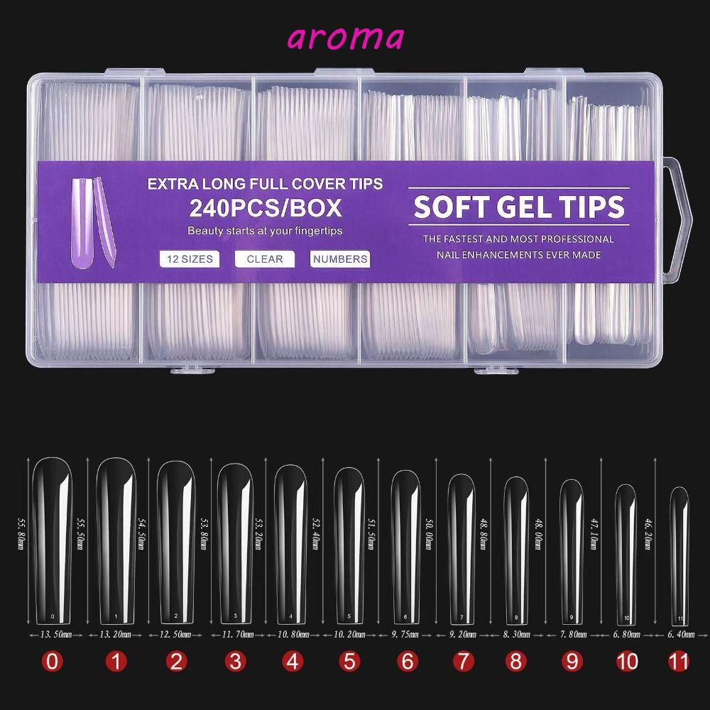 Hộp 240 Móng Tay Giả Che Phủ Toàn Diện Trang Trí Nghệ Thuật