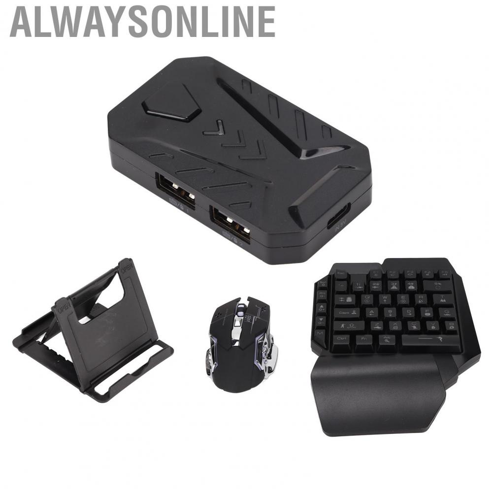 Alwaysonline Gaming  Mouse Converter Adapter One Handed Portable for IOS Android