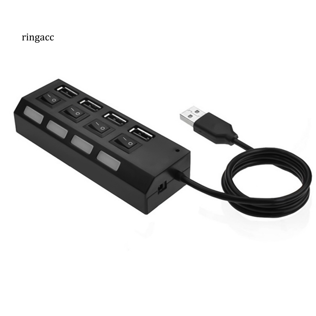 Bộ Chia 4 Cổng USB 2.0 Bằng Kim Loại Tiện Dụng Cho Máy Tính