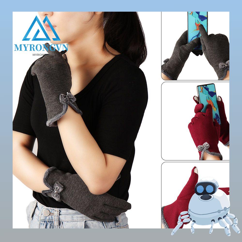 Găng Tay Trượt Tuyết Chống Gió Dày Dặn Có Thể Chạm Màn Hình Cảm Ứng