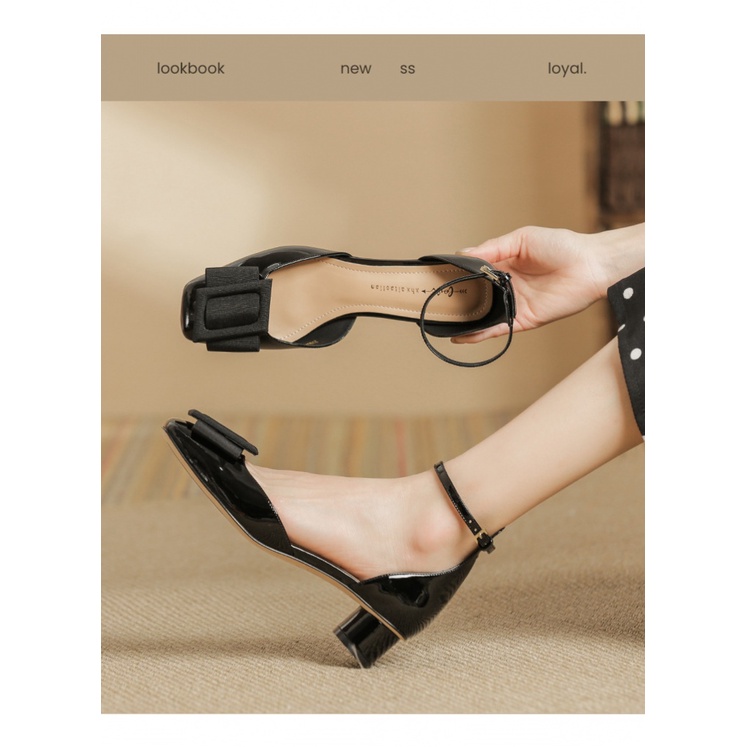 Giày Cao Gót Sandal Nữ Đế Dày Quai Da Mềm Thời Trang