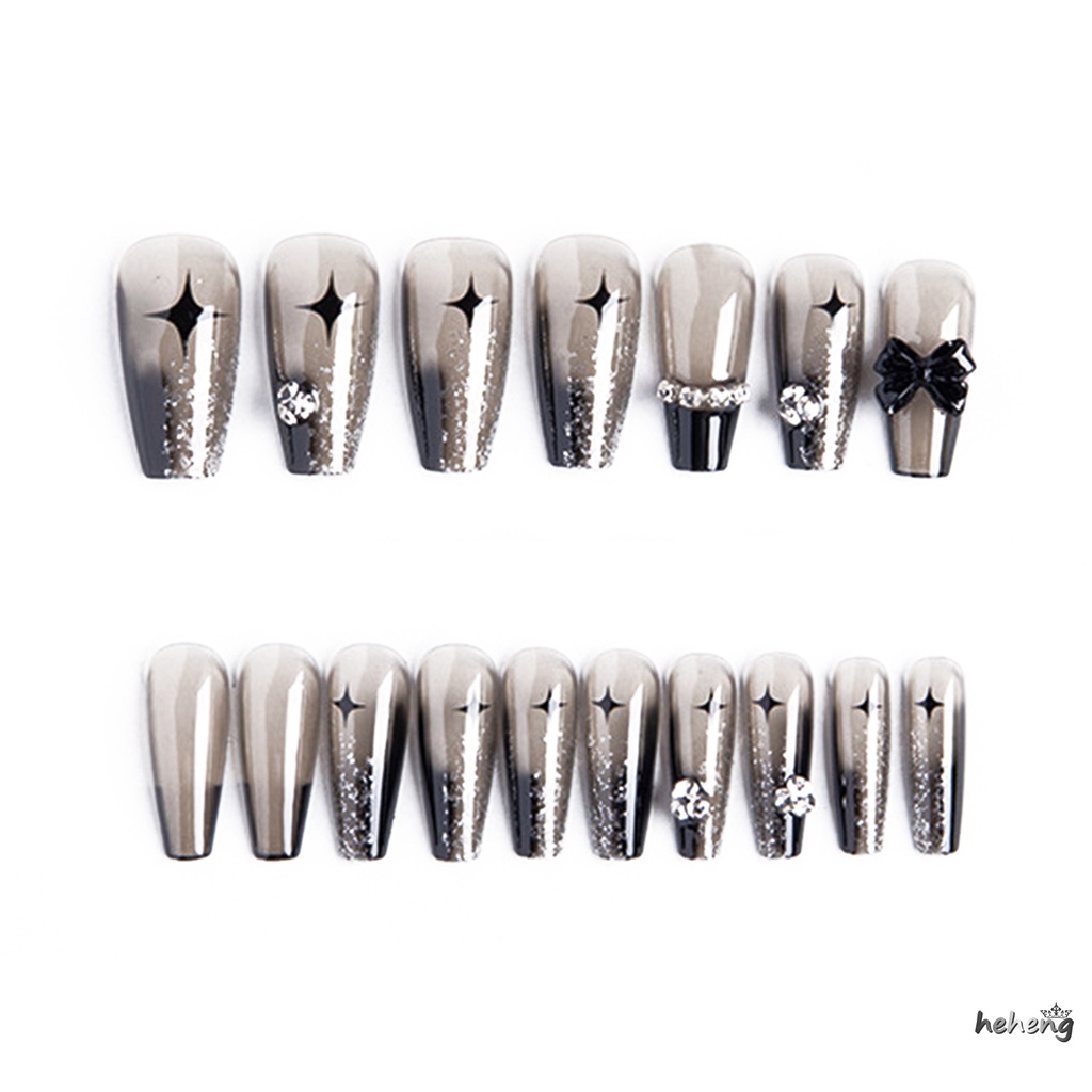 Móng Tay Giả Dài Màu Gradient Trọng Lượng Nhẹ Và Không Đường May