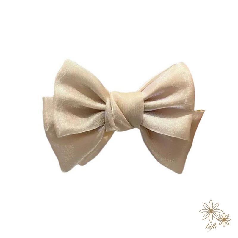 🌸🌸Kẹp Tóc Hình Nơ Đính Ngọc Trai Phong Cách Pháp Thanh Lịch