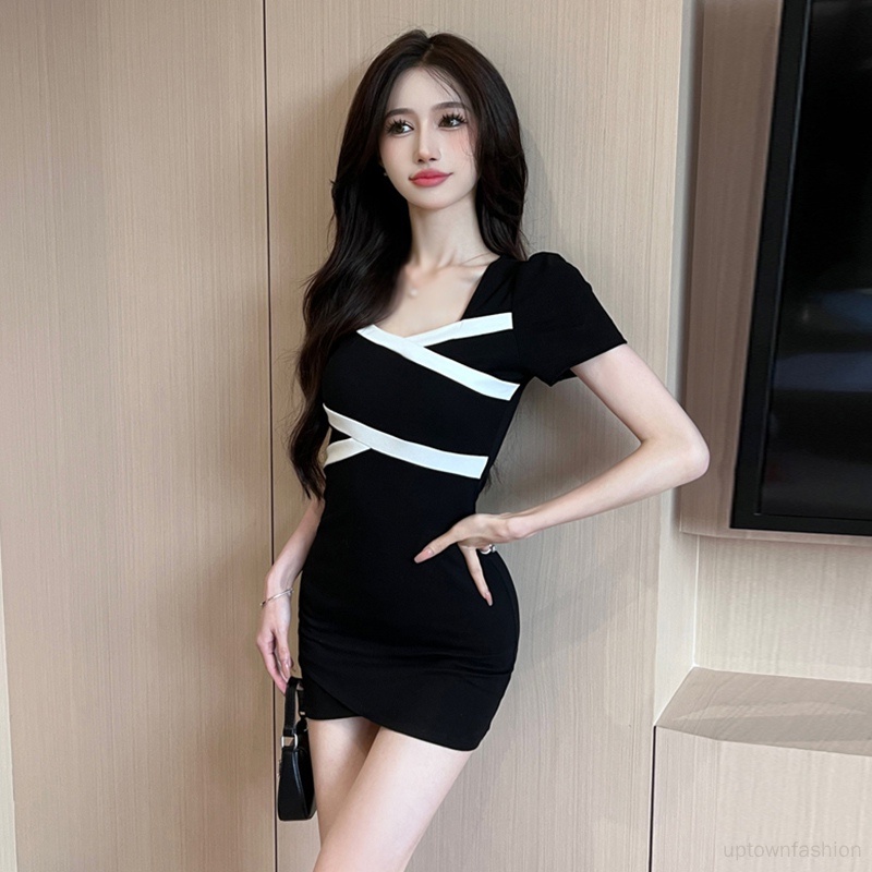 Áo Thun Tay Ngắn Dáng Ôm Phong Cách Hàn Quốc Thời Trang Mùa Hè Quyến Rũ Cho Nữ