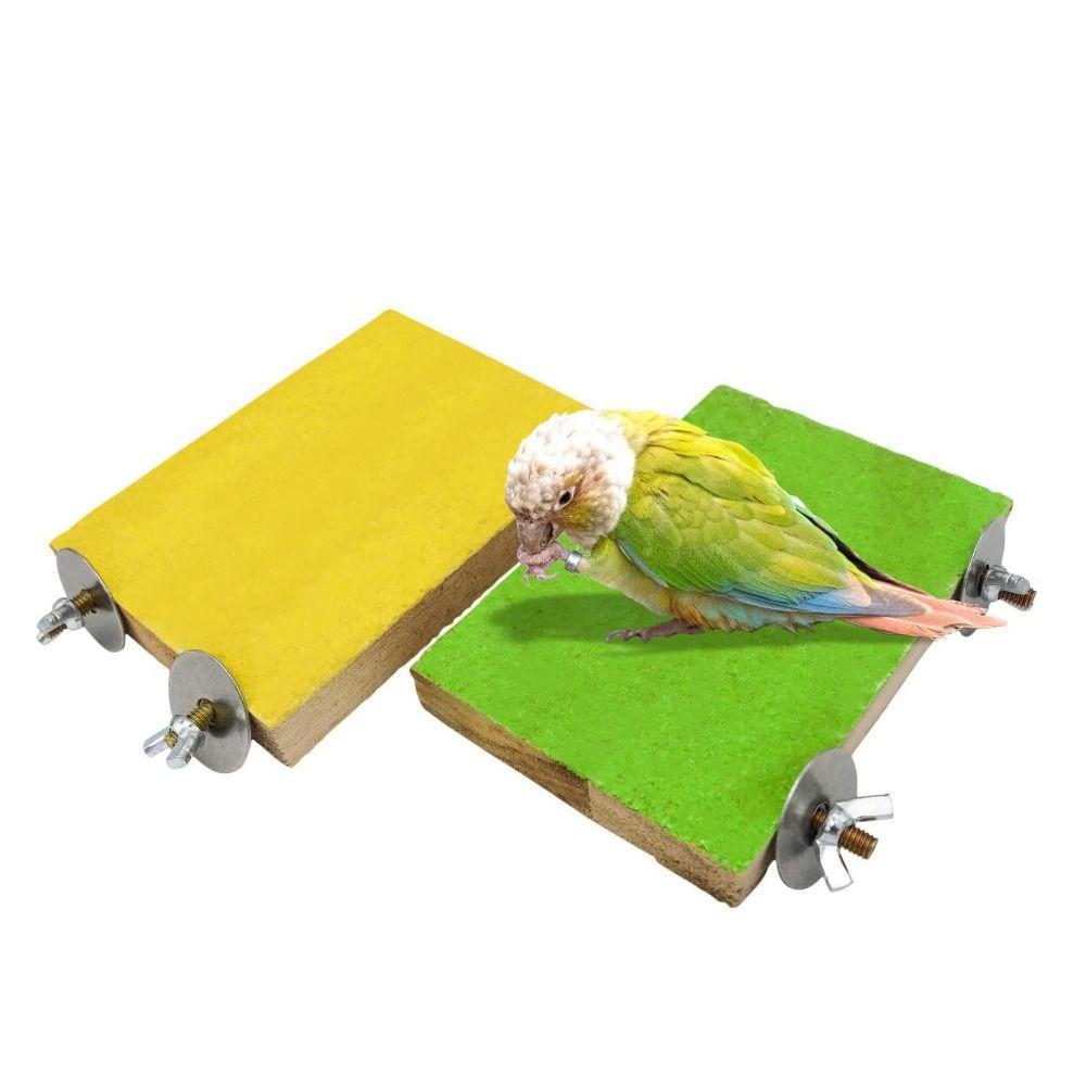 Bảng Mài Móng Chân Chim Hình Chữ Nhật Bề Mặt Nhám Chống Mài Mòn Sáng Tạo Dành Cho Chim Vẹt