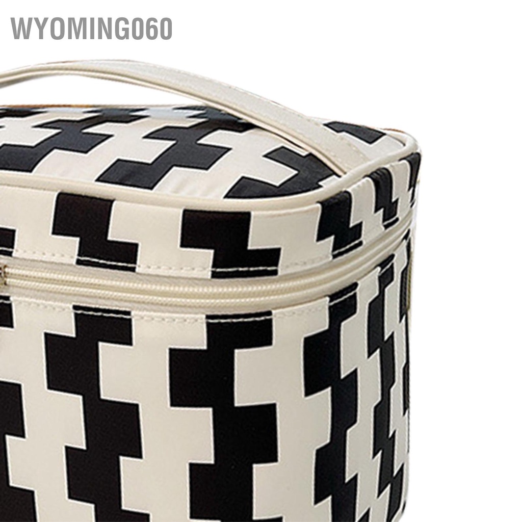 Wyoming060 Túi đựng đồ trang điểm mỹ phẩm du lịch có khóa kéo bóng dung tích lớn tay cầm chắc chắn để đi ngoài trời