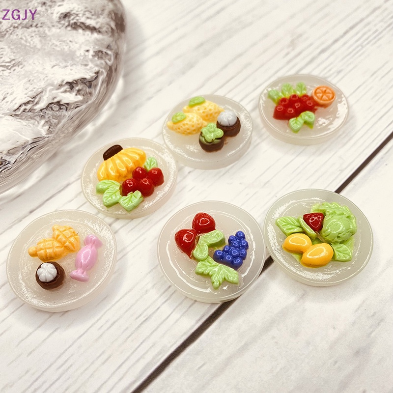 Set 10 Mô Hình Đồ Chơi Trái Cây Dạ Quang Mini Bằng Nhựa Resin Diy Mới