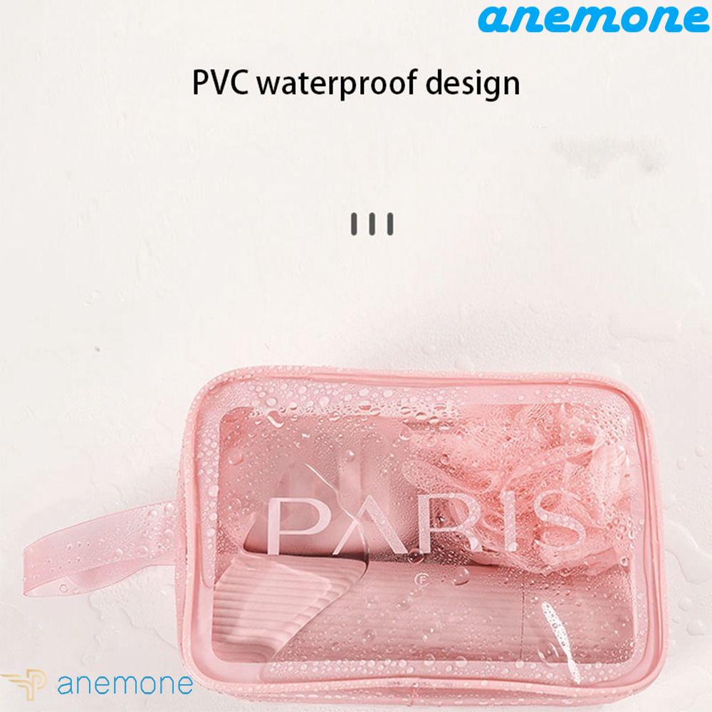 Túi Đựng Mỹ Phẩm Bằng PVC Trong Suốt Hình Vuông Cỡ Lớn Có Khóa Kéo Tiện Dụng Mang Theo Du Lịch