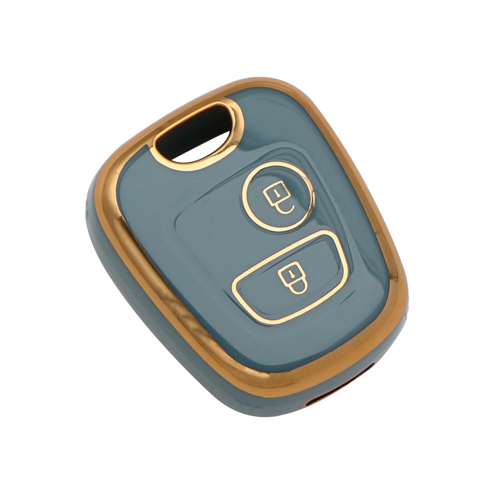 Vỏ TPU Bảo Vệ Chìa Khóa Xe Hơi 2 Nút Bấm Cho Peugeot 106 107 206 207 307 Citroen C1 C2 C3 C4 XSARA PICASSO Toyota AYGO