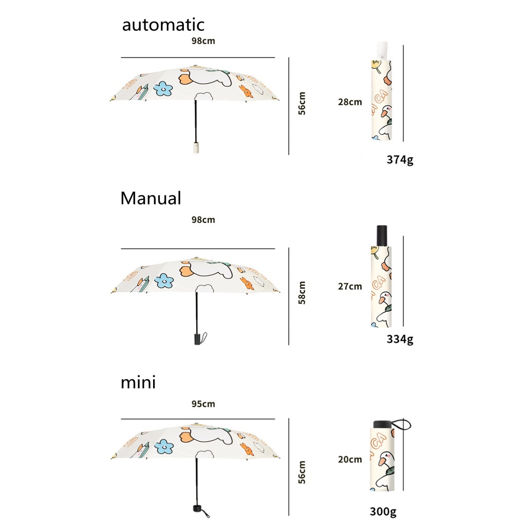 Dù Gấp Tự Động mini Hình Vịt Gaya