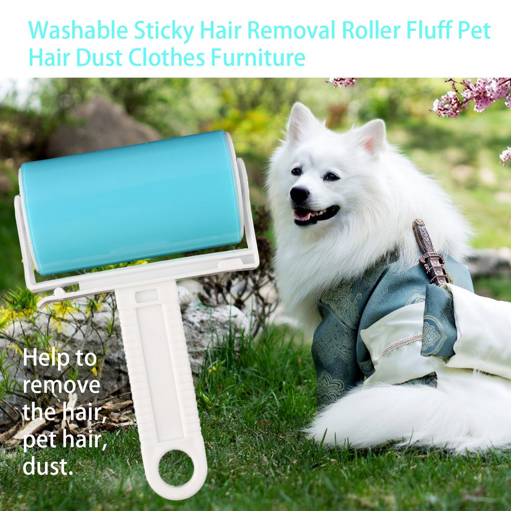 =Christmas=Washable Sticky Hair Removal Roller Fluff Pet Hair Dust Clothes Furniture