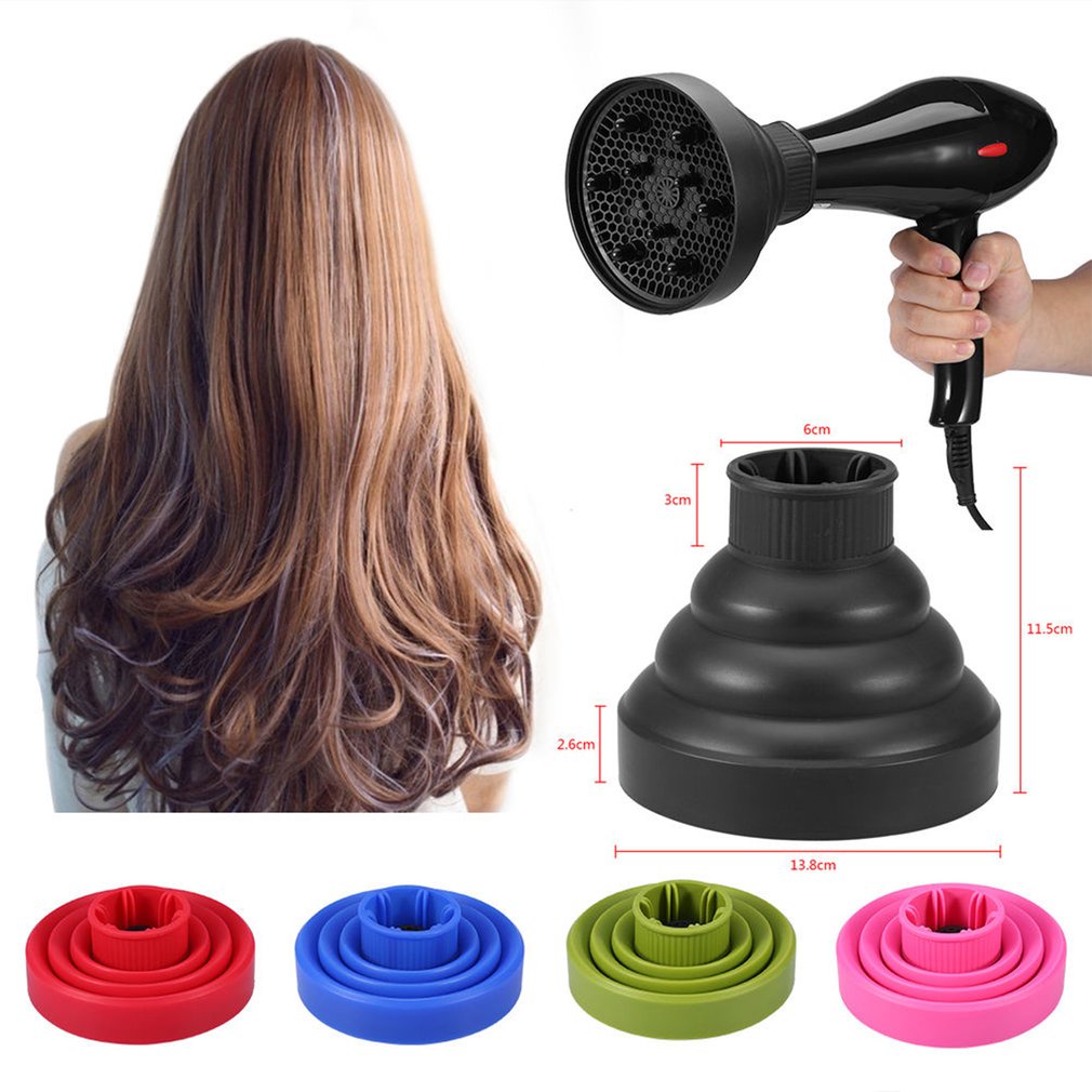 =Christmas=Portable Universal Travel Folding Silicone Hair Dryer Blower Hood Hair Drying