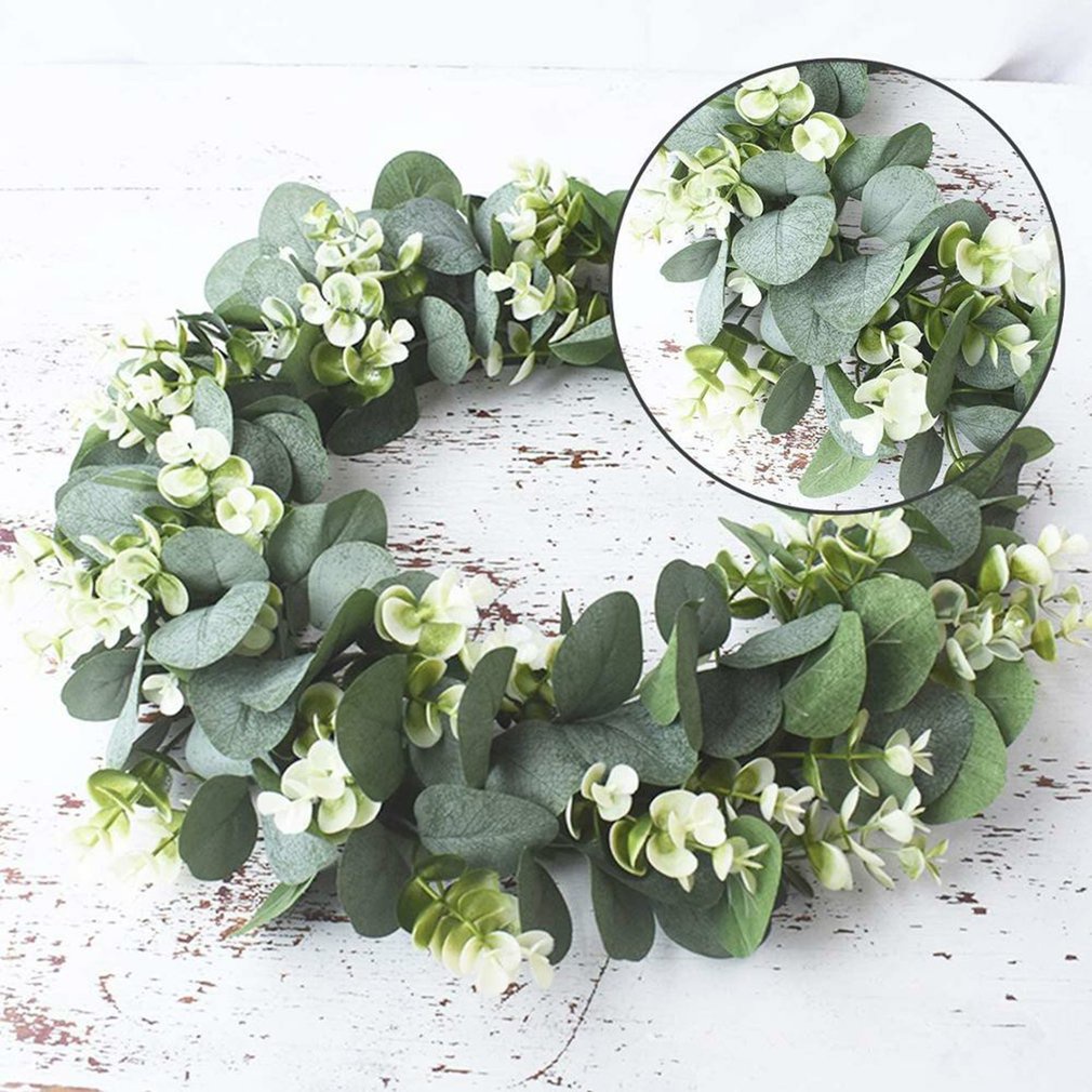 =Christmas=Money Eucalyptus Decorations Wreath Simulation Wreath Door Hanging Accessories
