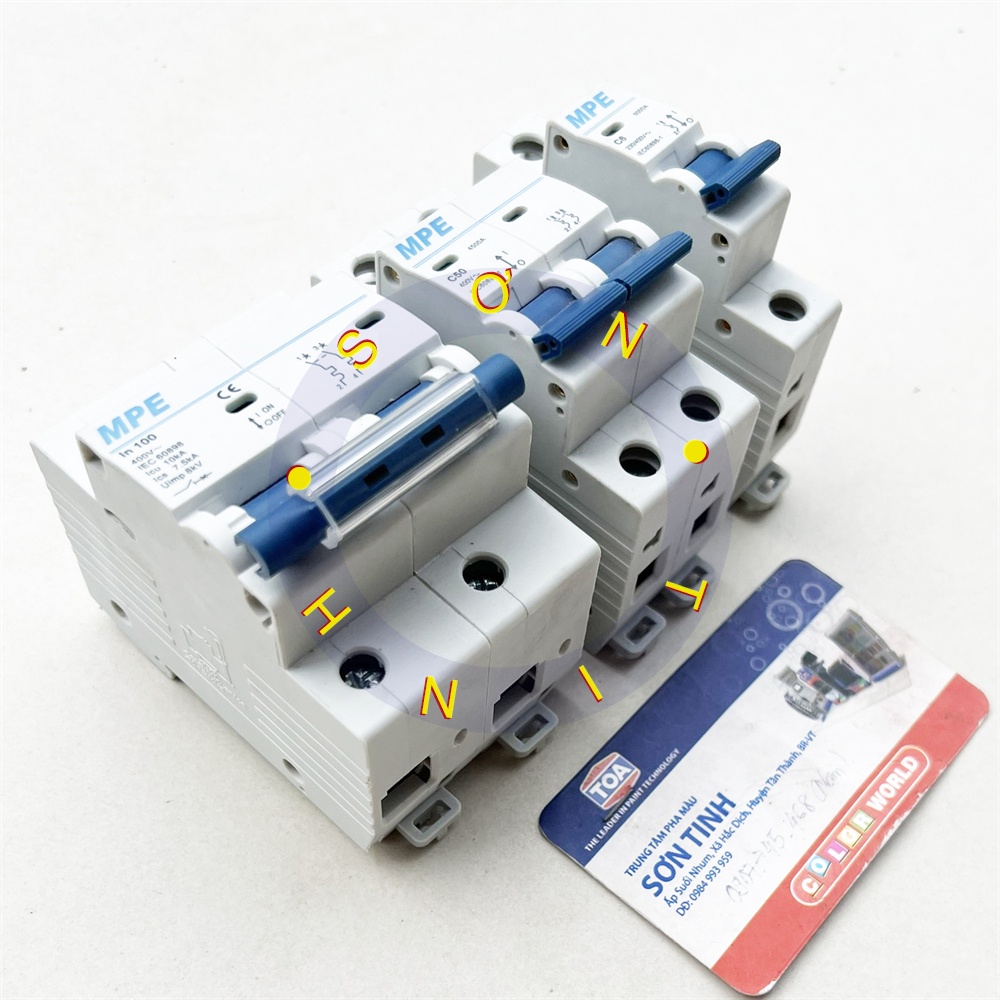 CB 2P 1 2 PHA MPE CẦU DAO ĐIỆN 1 TÉP 2 CỰC 6A 10A 16A 20A 25A 32A 40A 50A 63A 80A 100A