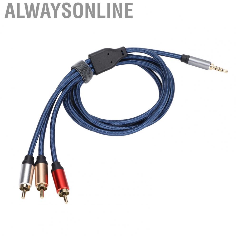 Alwaysonline 3.5mm Male To 3 Cable 1.8m Quick Pure  Quality For Speaker