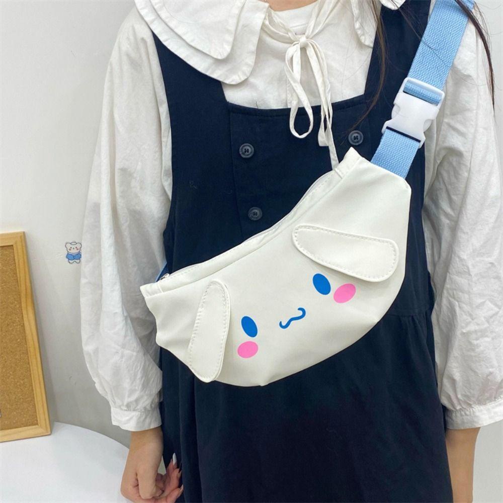 QQMALL Túi Đeo Chéo Ngực Đựng Tiền Xu Họa Tiết Hoạt Hình My Melody Dễ Thương Cho Nữ