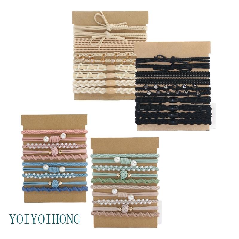 Bộ 20 Dây Cột Tóc Co Giãn Phong Cách Boho Thời Trang Cho Nữ