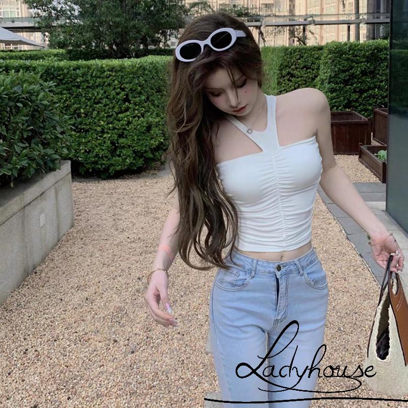 Áo Croptop Hai Dây Màu Sắc Thời Trang Mùa Hè Quyến Rũ Cho Nữ