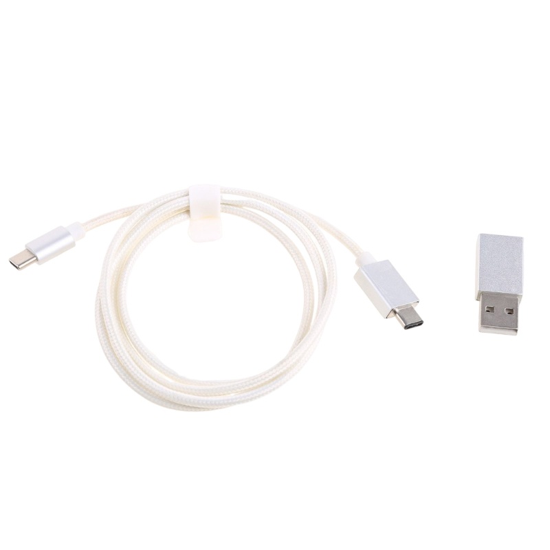 Cáp Sạc Bện Dây 2 Trong 1 Đầu USB Type C 2 4A Cho Điện Thoại Di Động