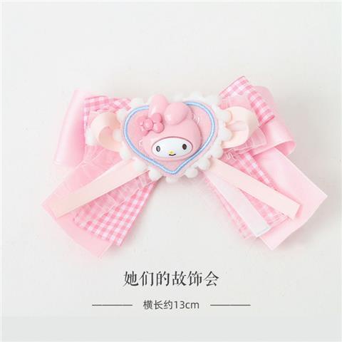 SANRIO Kẹp Tóc Nơ Họa Tiết Hoạt Hình Kuromi Cinnamoroll Y2K Phong Cách LOLITA