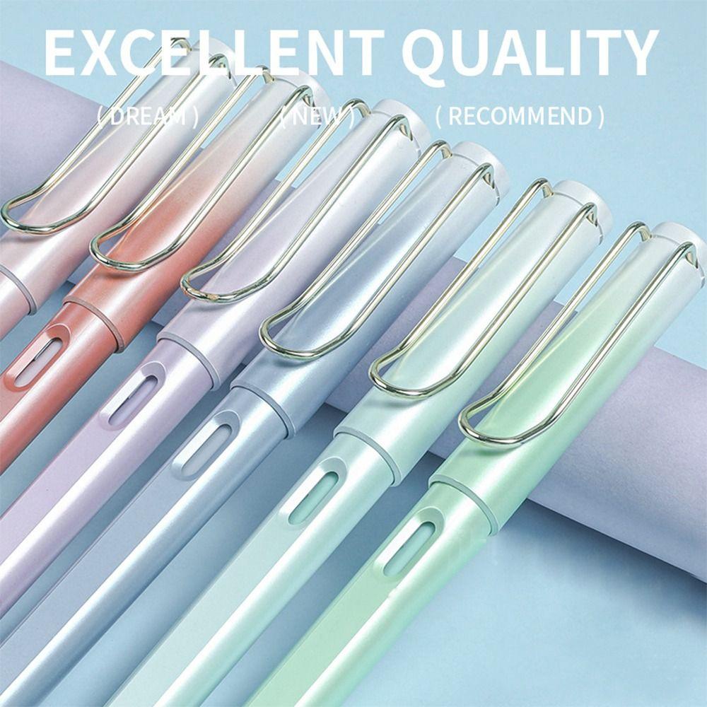 Mxmusty Bộ Bút Máy Màu Gradient Mực Xanh Dương Điều Chỉnh Tư Thế Hợp Thời Trang Cho Học Sinh