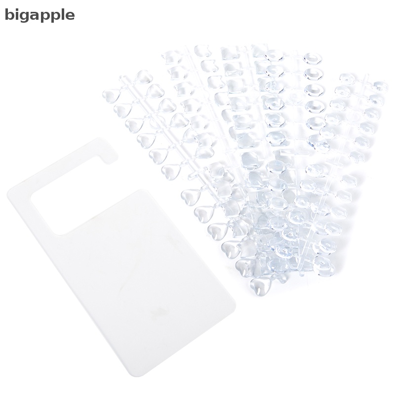 Thẻ Trưng Bày Móng Tay Giả Hình Vuông / Oval / Trái Tim Bằng Acrylic Trong Suốt RDG