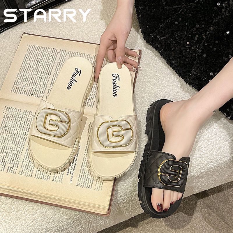STARRY sandal nữ dép nữ đế cao 2023 Giày nữ mới 053002