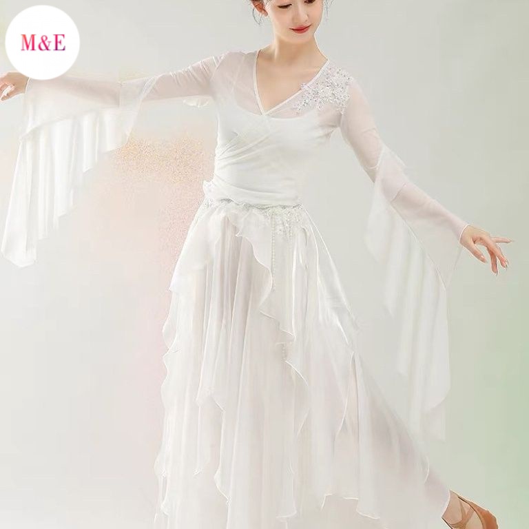 M &amp; E Trang Phục Múa Ba Lê Cardigan Tay Dài Phong Cách Cổ Điển Thời Trang Mới 2023 Hakama Thanh Lịch