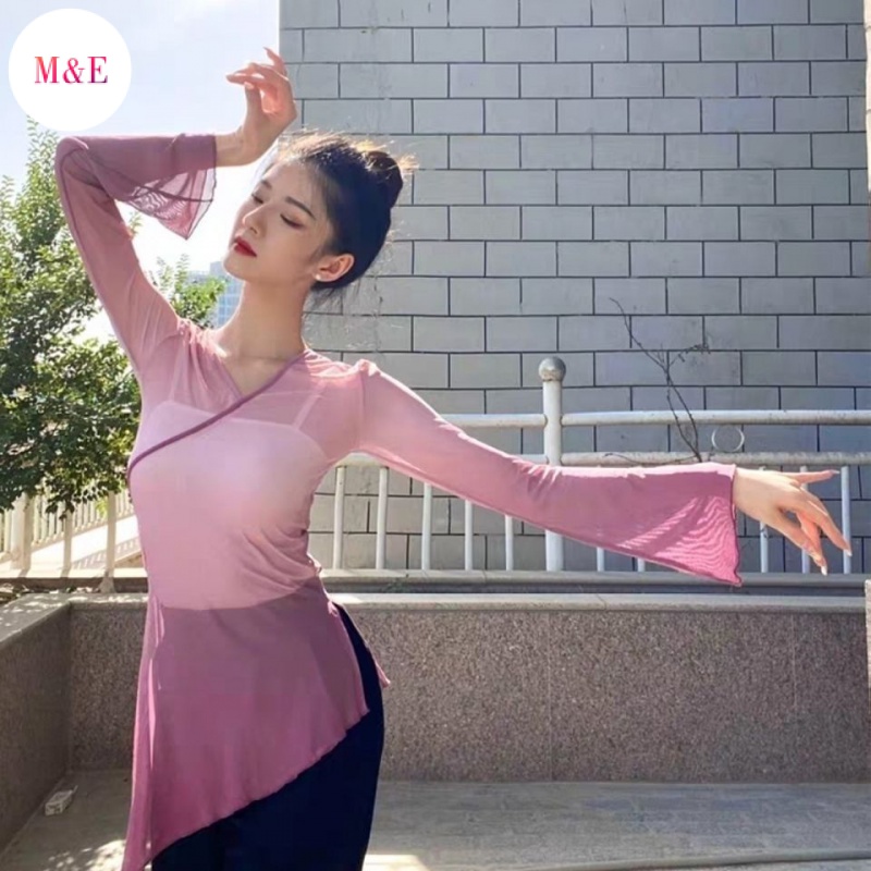 M &amp; E Trang Phục Khiêu Vũ Cơ Thể Rhyme Vải Gạc Màu Gradient Nghệ Thuật Cổ Điển Thanh Lịch Cho Nữ