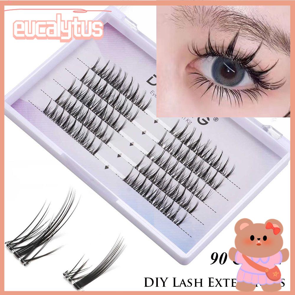 Hộp 50 / 70 / 90 Cụm Lông Mi Giả 3D Mềm Siêu Nhẹ Tự Dính