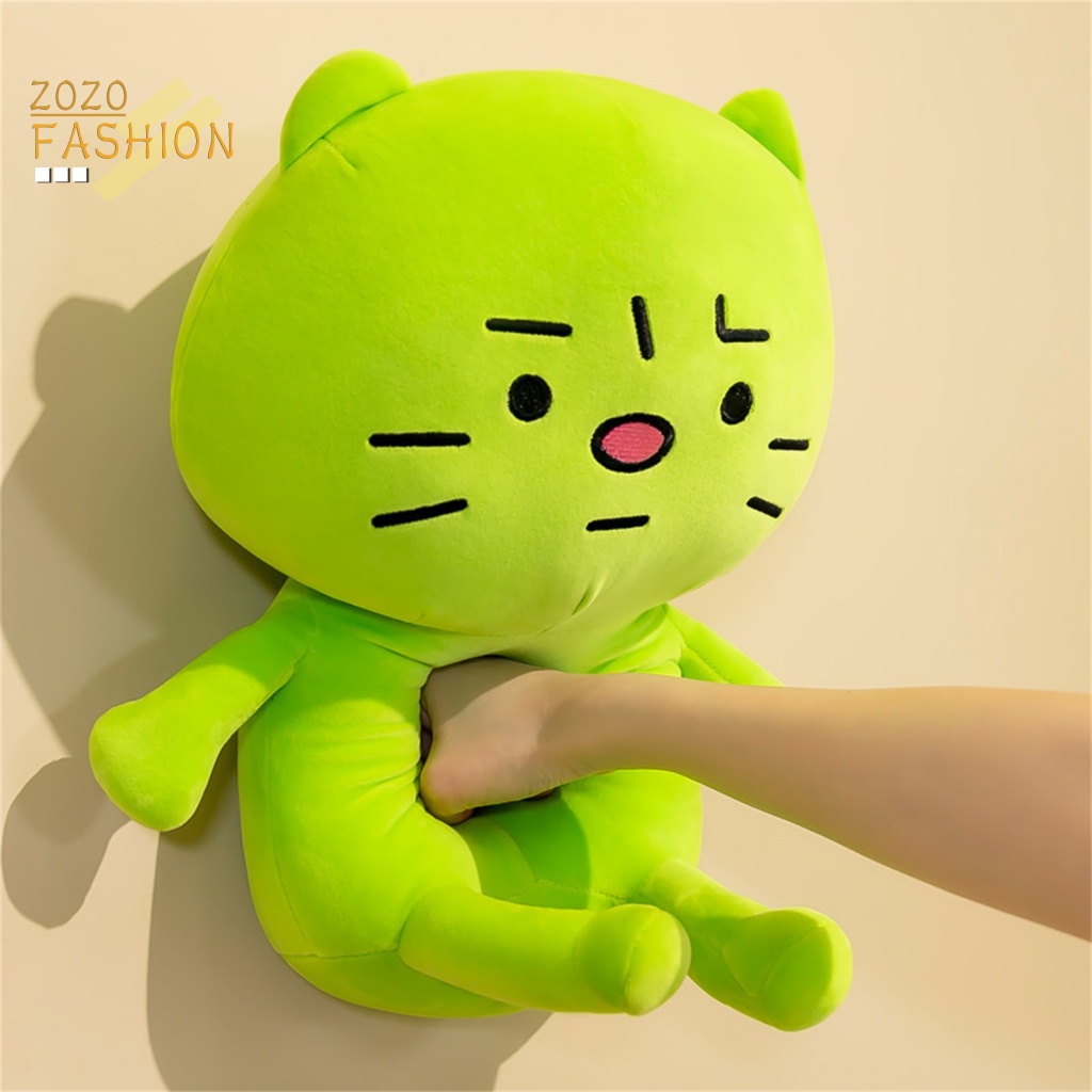 Mèo Nhồi Bông Màu Xanh Lá Dễ Thương Dùng Làm Quà Tặng