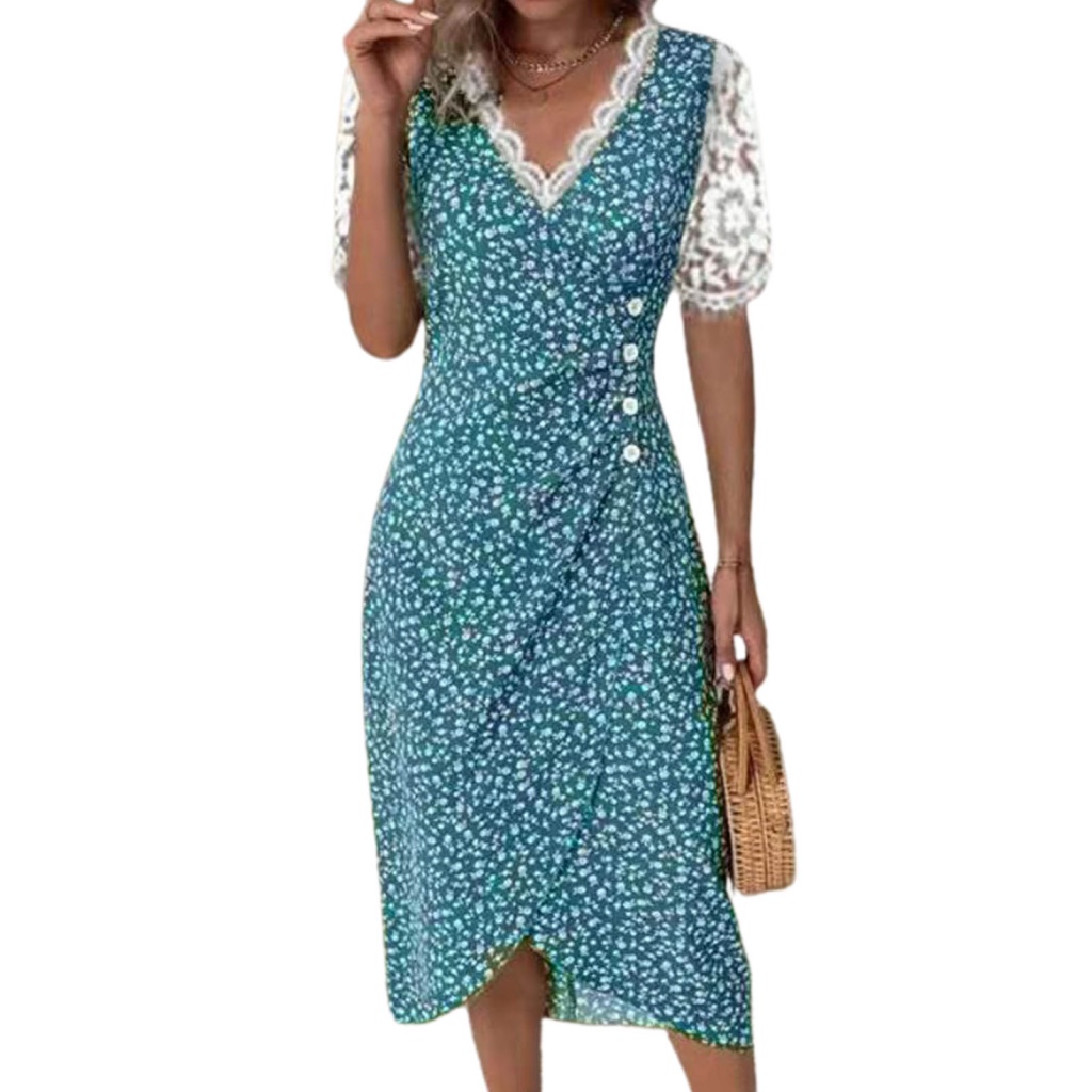 Đầm Ngắn Tay Kênh Thời Trang Nữ Sành Điệu