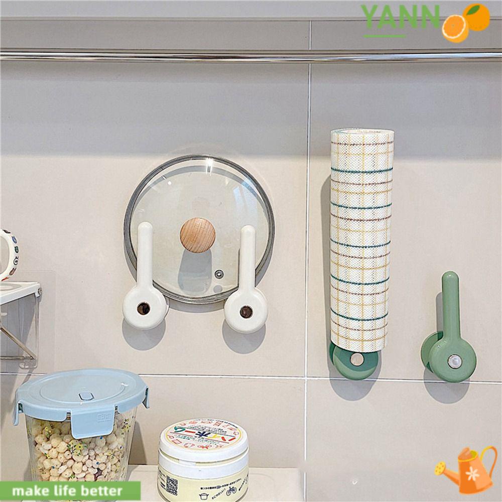 Set 1 Móc Treo Quần Áo Tự Dính Màu Trơn Tiện Lợi