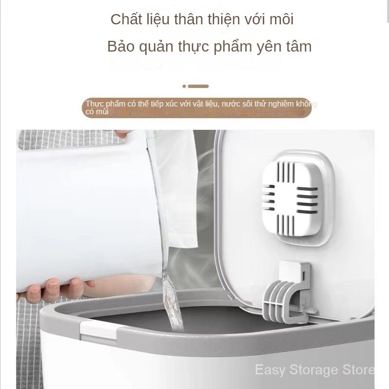 Hộp Đựng Gạo / Bột Chống Ẩm / Côn Trùng Có Nắp Đậy Kín Tiện Dụng Cho Nhà Bếp GXWC