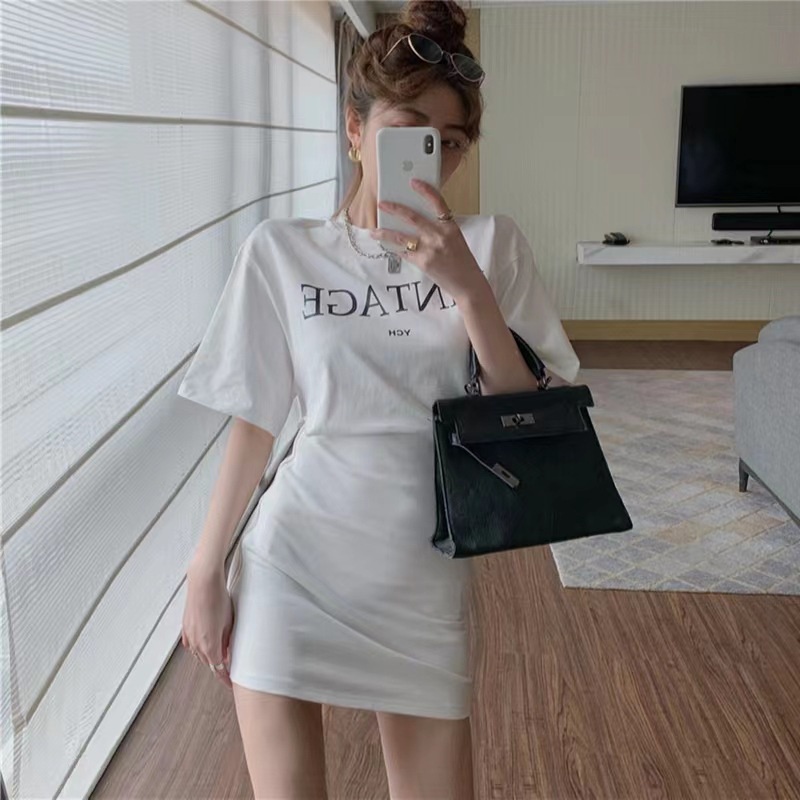 Đầm Thun Ngắn Tay Lửng Dáng Ôm Thời Trang Mùa Hè Quyến Rũ Dành Cho Nữ set đồ nữ sang chảnh