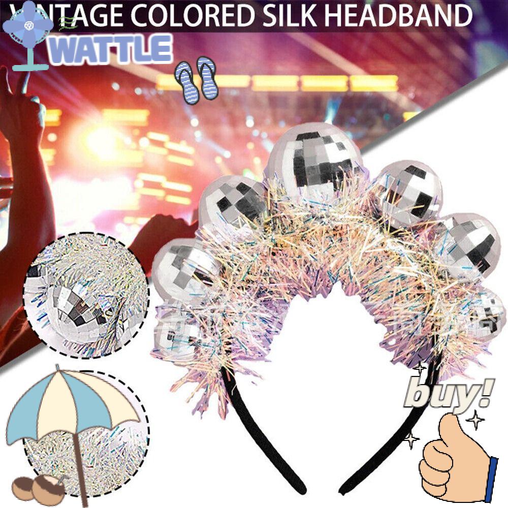 Wttle Băng Đô Bóng Disco Nhiều Màu Sắc Dành Cho Bữa Tiệc Hóa Trang