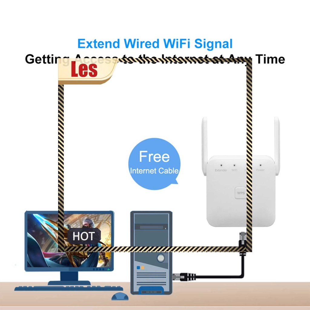 Thiết Bị Khuếch Đại Tín Hiệu WiFi 2.4G 300Mbps
