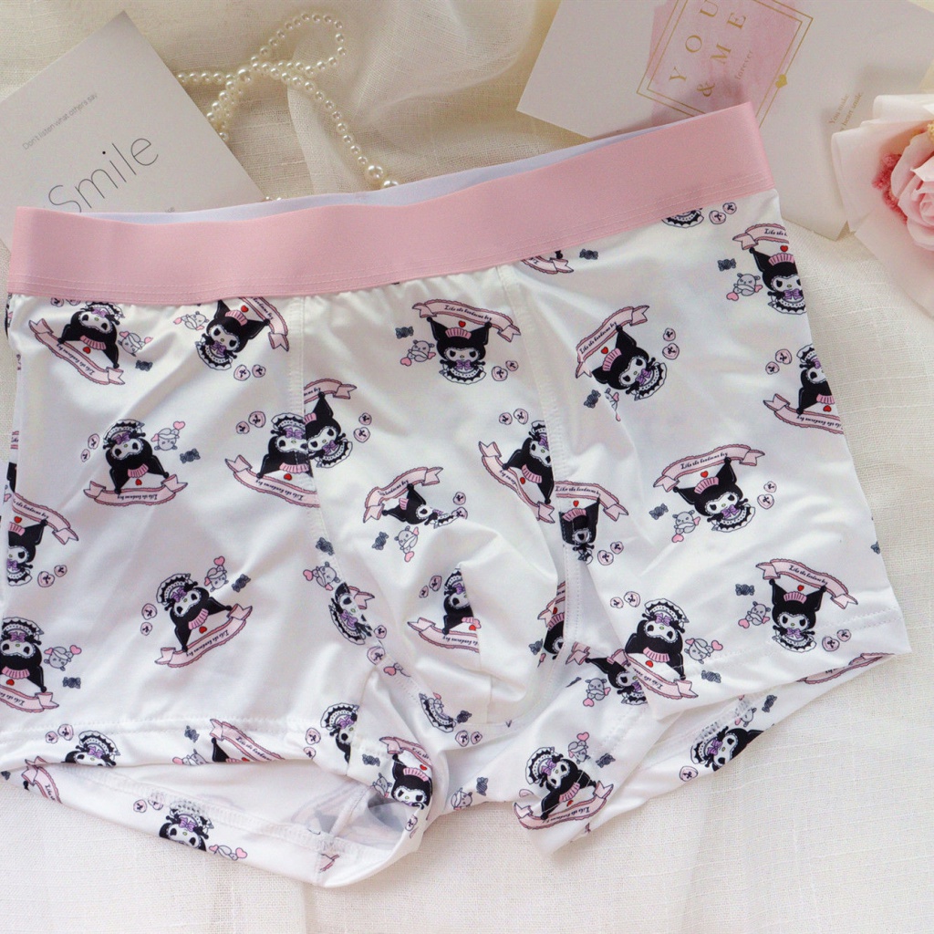 [F &amp; X] Quần Lót Nam Họa Tiết Hoạt Hình Cún Cinnamon / Kuromi Little Milk Dễ Phối Đồ Thoải Mái Hợp Thời Trang