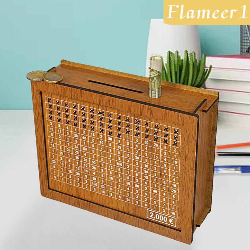 [Flameameer1] Hộp Đựng Tiền Xu Bằng Gỗ Thủ Công Có Thể Tái Sử Dụng Cho Bé Trai Bé Gái