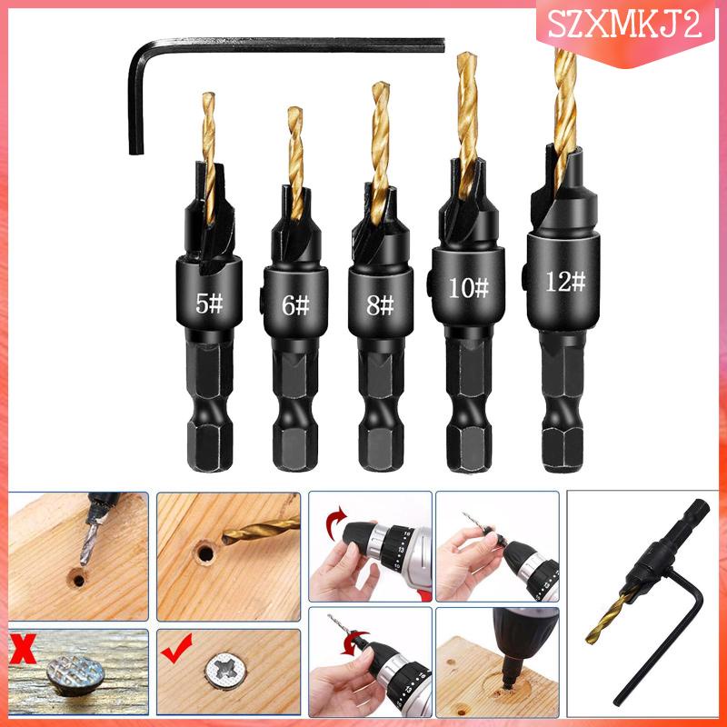 Set 5 Cờ Lê Bằng Thép HSS szxmkj2 Chuyên Dụng Làm Mộc